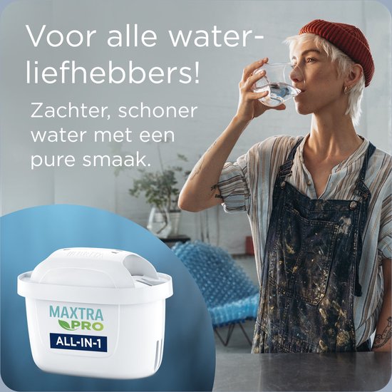BRITA Marella Waterfilterkan Grijs - 2.4L – incl. 1 MAXTRA PRO Pure Performance Waterfilter – Past in de koelkast - Filter drinkwater van kalk, chloor, PFAS, herbicide, pesticide en meer*