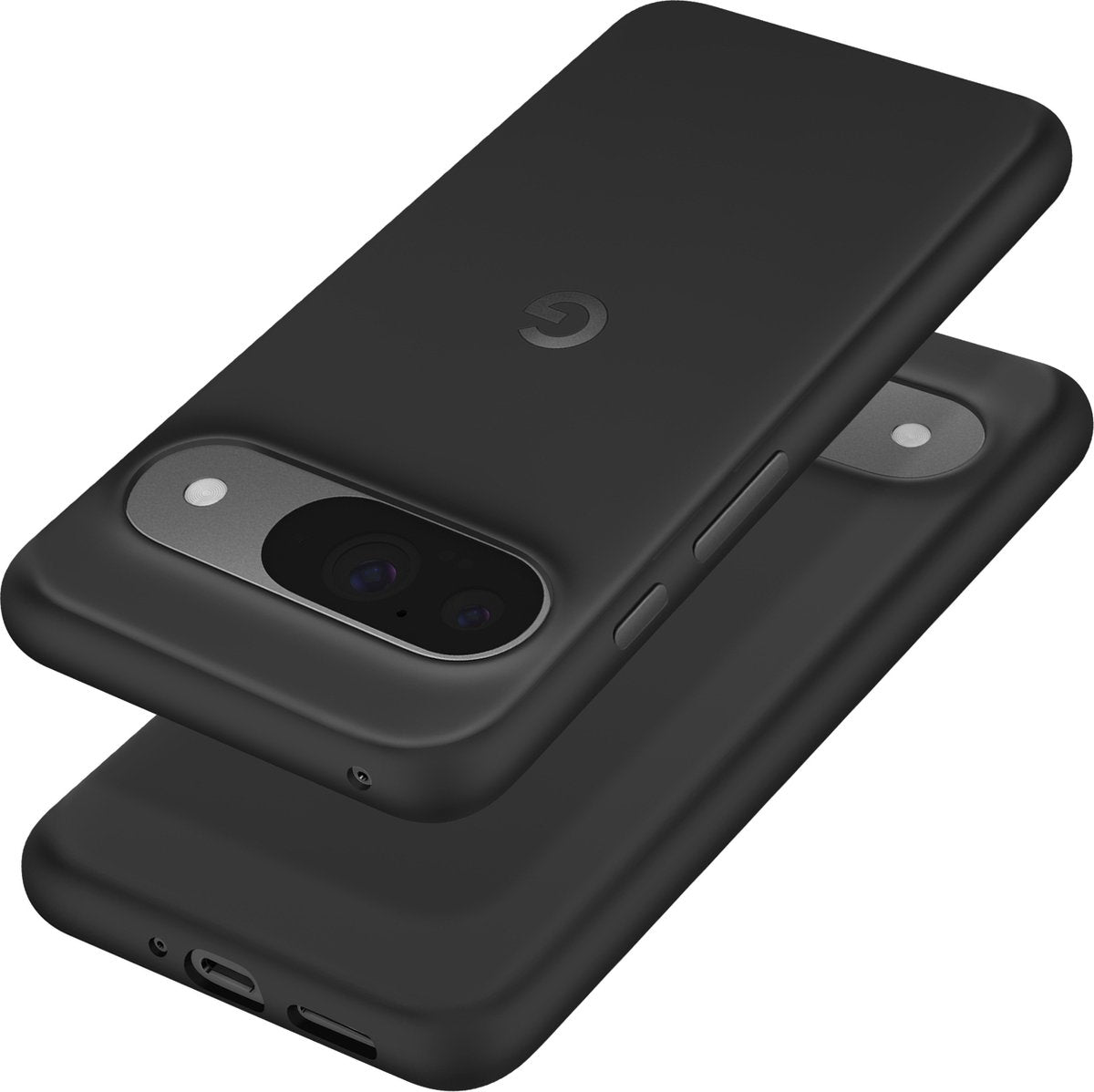 Google Pixel 9 / 9 Pro Hoesje - Duurzame Back Cover - TPU & Polycarbonaat - Slank & Comfortabel - Zwart