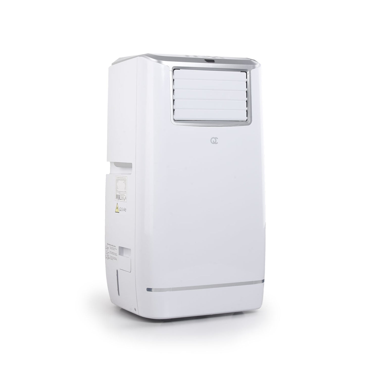 FlinQ Slimme Mobiele Airco Met Afvoerslang - 13.000 BTU - Stille Slaapfunctie - Verkoelt tot 50m2 - Met App en Afstandsbediening - 41.5 x 41.8 x 79 cm - Wit