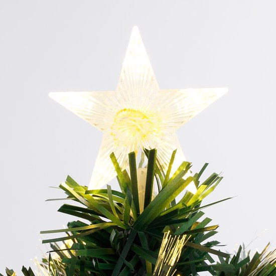 Luca Lighting Mercury Kunstkerstboom met Fiber Optic LED-Verlichting - H150 x Ø65 cm - Groen