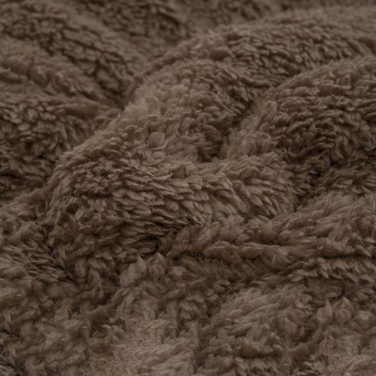 Sleeptime 2 in 1 Teddy Premium Dekbed zonder Overtrek - Dekbed Inclusief Slopen - 200 x 200 cm - Taupe/Bruin