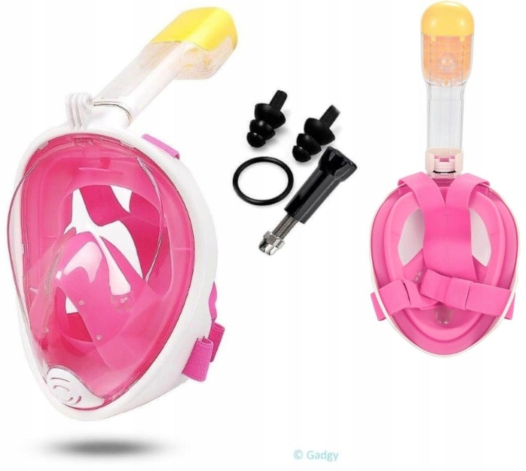 Gadgy Duikmasker Full Face Kinderen - Duikbril met Snorkel - Snorkelset Kinderen - Snorkelmasker Kind - Roze - Snorkelen en Duiken in 2024