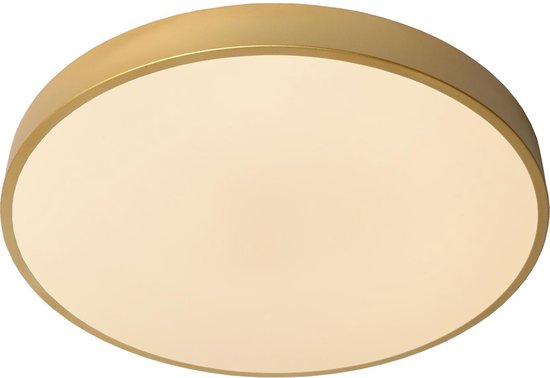 Lucide UNAR - Plafonnière (Plafondlamp) - Ø 49,5 cm - LED 3 StepDim - 1x36W 2700K - Mat Goud / Messing