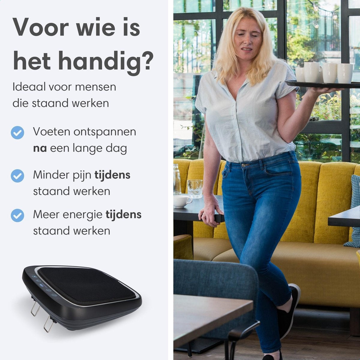 Shiatsu Voetmassage Apparaat - 3 Snelheidsstanden - Warmtefunctie - Afneembare Hoes - Zwart