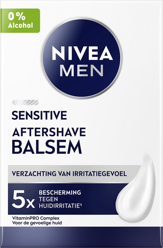 NIVEA MEN Sensitive Aftershave Balsem - voor de Gevoelige Huid - Trekt Snel In - Alcoholvrij - 100ml