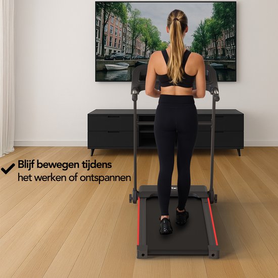 Brixy Loopband - Safety Lock - 1-14 km/u - Inklapbaar - 130 x 66 x 114 cm - Zwart