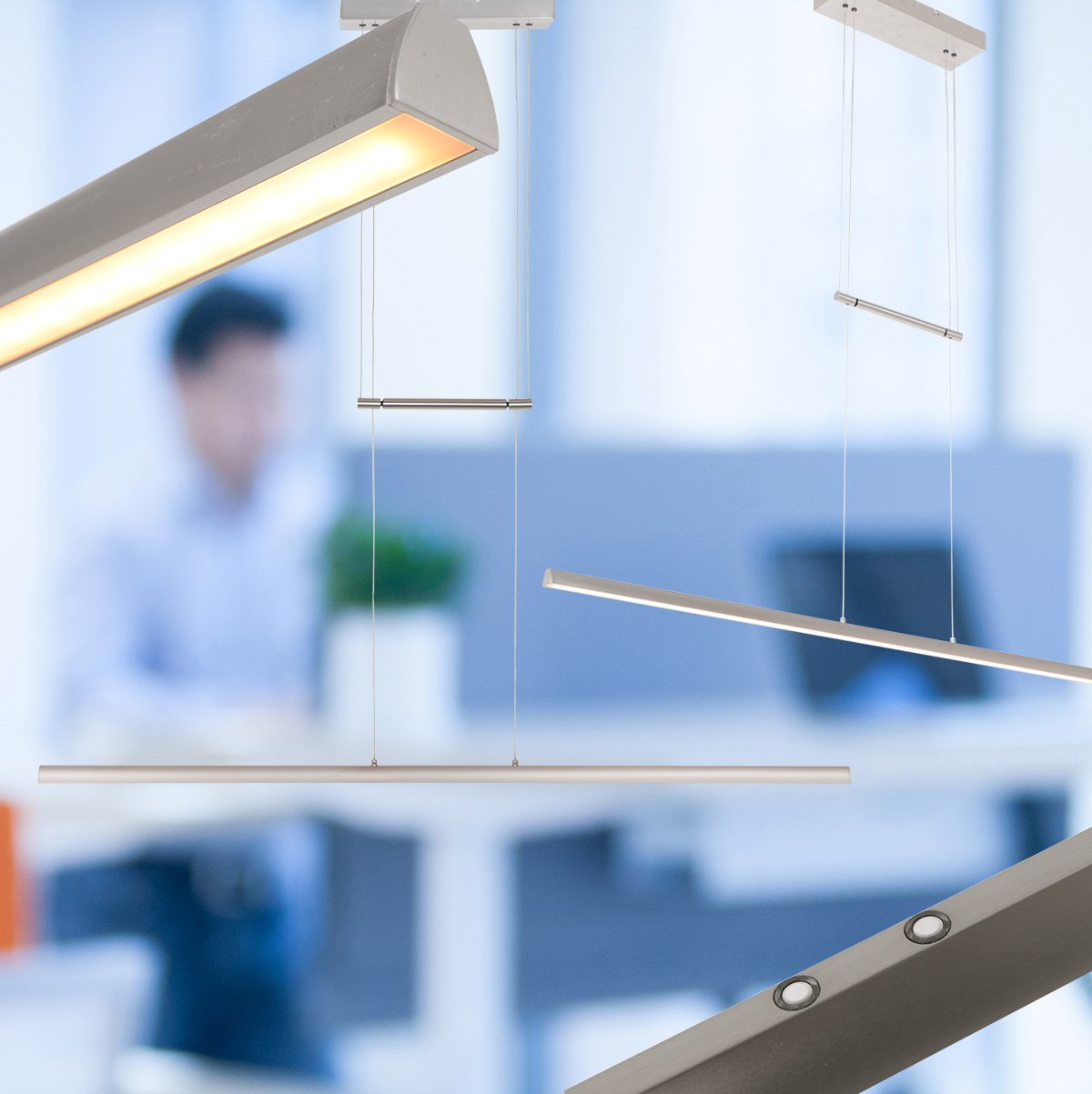 Steinhauer - hanglamp - Profilo - staal - acryl metaal - design lamp - LED - 3317ST