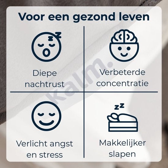 Kalm Verzwaringsdeken 10 KG - Weighted blanket - Verzwaarde Deken - Anti Stress