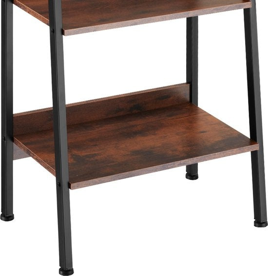 tectake - Wandrek ladderrek boekenrek - Chatham industrieel donkerbruin - 404702