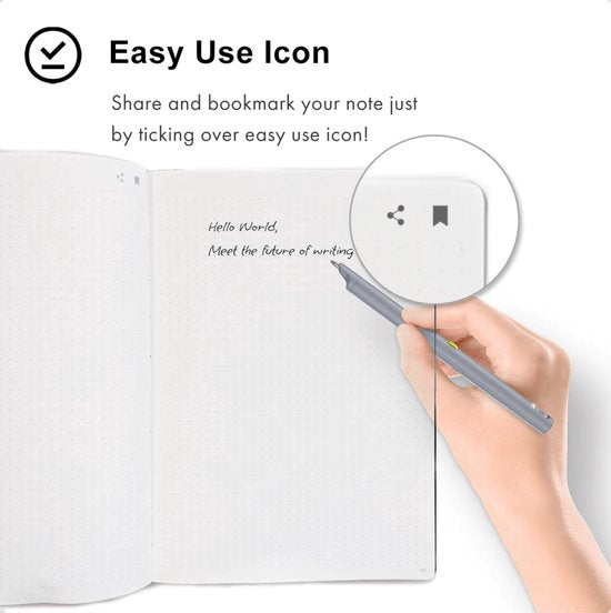Neolab Smartpen M1 - digitale pen - digitaal schrijven - slimme pen - Grijs