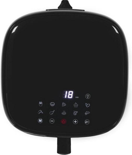 Wartmann Airfryer Compact - PFAS-vrije Heteluchtfriteuse Met Kijkvenster - 6 Liter - 10 Programma's - 1500 Watt - Zwart