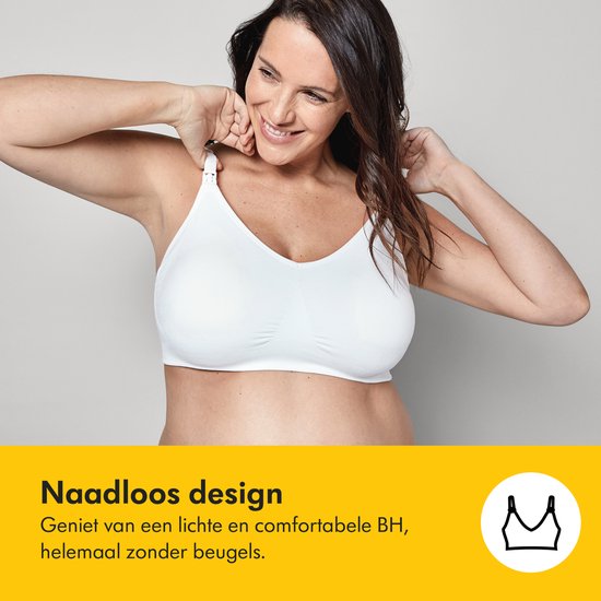 Medela Keep Cool Ultra bh - Naadloze voedingsbh - Zwangerschapsbh met 6 ademende zones - Soft Touchmateriaal – Comfortabel en ondersteunend - Zwart - Maat L