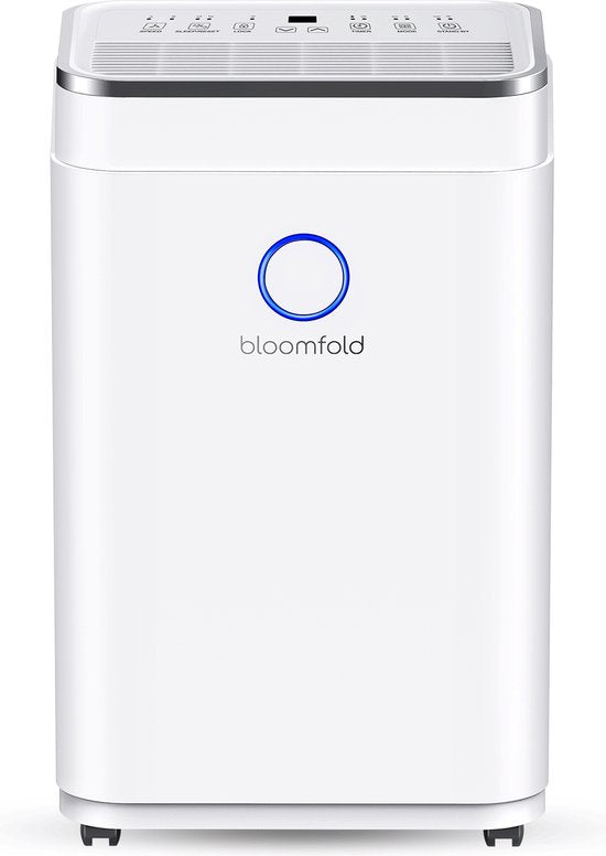Bloomfold Luchtontvochtiger – Wasdroogfunctie  – 20 liter/dag – 34 x 24 x 57 cm – Wit