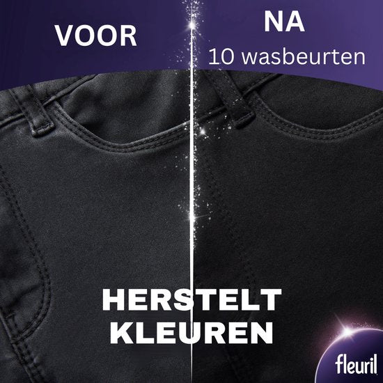 Fleuril Black - Vloeibaar Wasmiddel - Donkere en Zwarte Was - 54 Wasbeurten - Grootverpakking