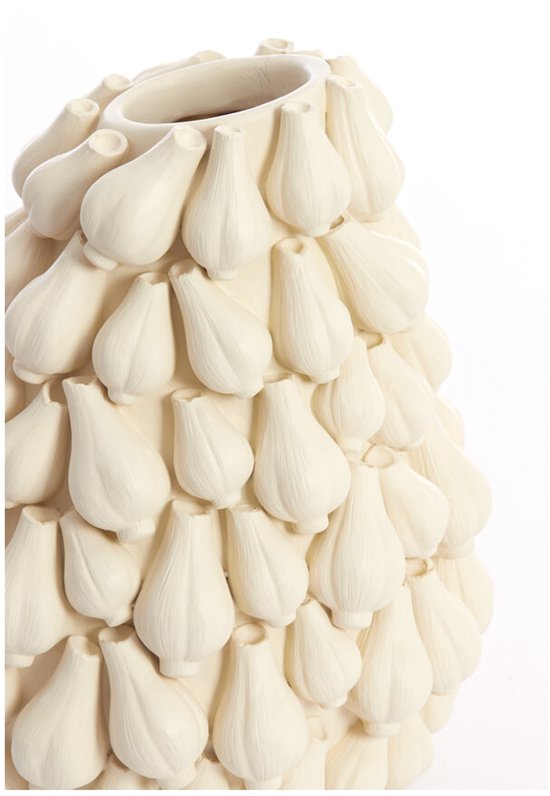 Light & Living Vaas Garlic 47cm - Crème