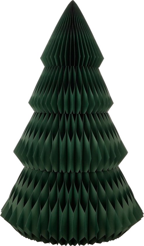 Mica Decorations Papieren Kerstboom - Opvouwbare Kunstkerstboom - H212 x Ø120 cm - Kerst Decoratie - FSC Mix - Groen