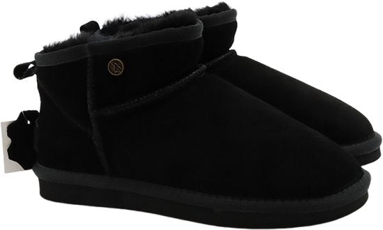 Alpacas Footwear – Dames - Echt suéde korte laarzen - Gevoerd met 100% zacht lamswol – Zwart - 42
