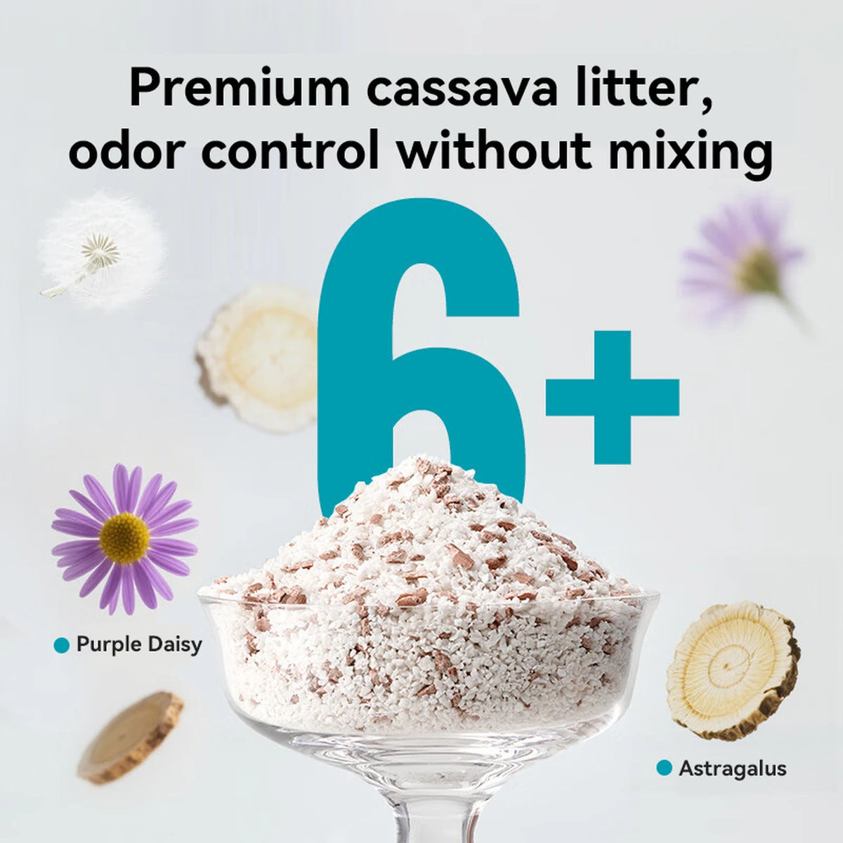 Ochama Tapioca Kattenbakvulling - Snelklonterend - Geurloos - 4 x 2,5 kg - 10 kg - Crèmewit