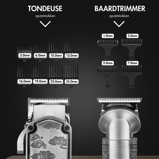 Professionele Draadloze 5-in-1 Tondeuse - Sansbeauté - Tondeuse Mannen Hoofdhaar - Cheveux Haar - Haartrimmer - Kapper Haar Machine - Haartondeuse - Trimmer Baard - Barbe Hair Clipper - Kapper Buddha Trimmer - Barber Set - Kappersset