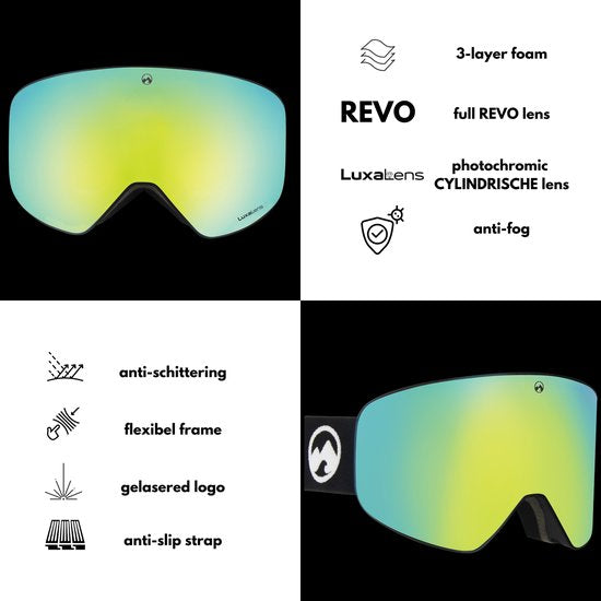 MowMow STEALTH Skibril - Fotochromatische Lens - UV400 - Dames - Heren