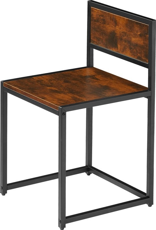 tectake® - Zitgroep Milton - Eetkamerset - Compact op te bergen - industrial dark - 404356