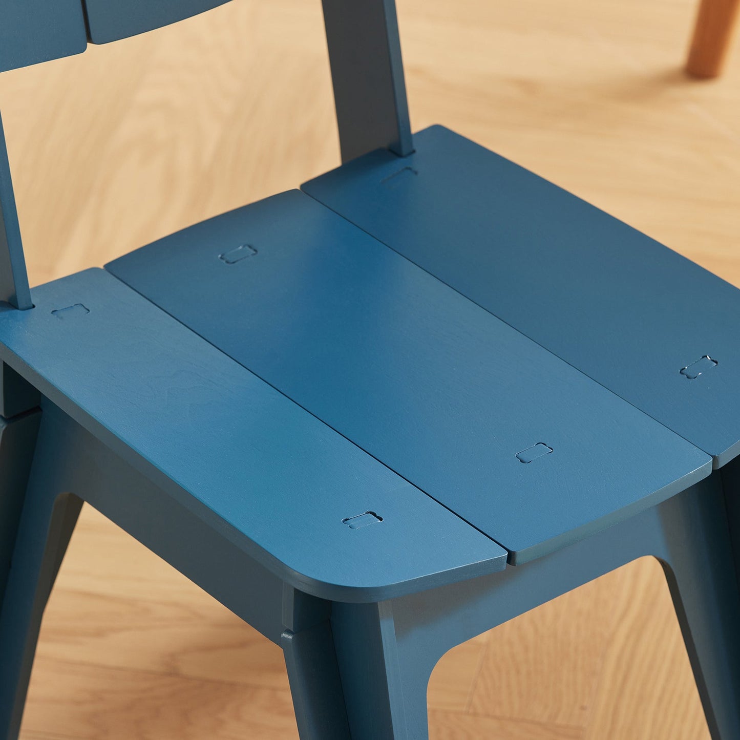 SoBuy HFST01-B Ergonomische Designstoel – Stijlvolle Houten Eetkamer- en Bureaustoel in Blauw