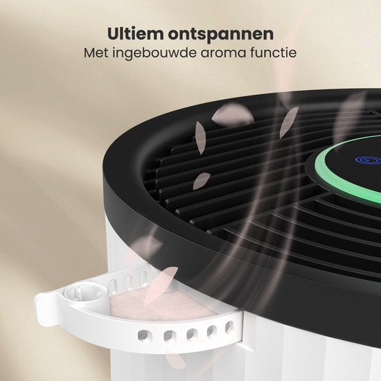 Auronic Luchtreiniger Compact Pro - Met HEPA 13-filter - 150 m³/u - 30 m² - Aromatherapie functie - 3 Standen - Air Purifier - Wit