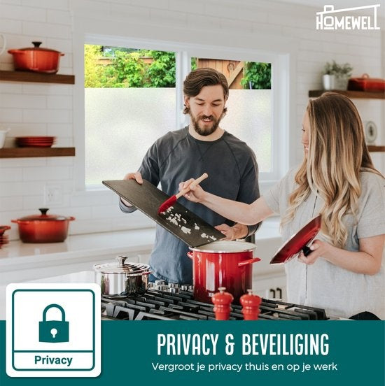 Homewell Raamfolie HR++ 70x300cm - Zonwerend & Isolerend - Anti inkijk - Zelfklevend - Melkglas