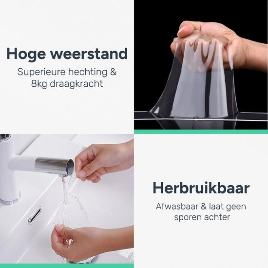 Dubbelzijdig tape extra sterk - 6 meter - 3cm breed - Waterdicht en Herbruikbaar - Montage - Nano - Plakband - Klussen - Transparante