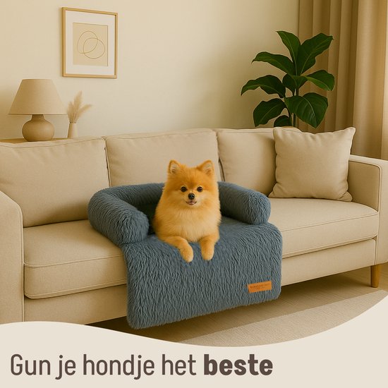 By Cee Cee Origineel Hondendeken Bank – Hondenkleed Bank - Hondenmand - Premium - Volledig Afritsbaar - Donkergrijs - 75x90 - Maat S