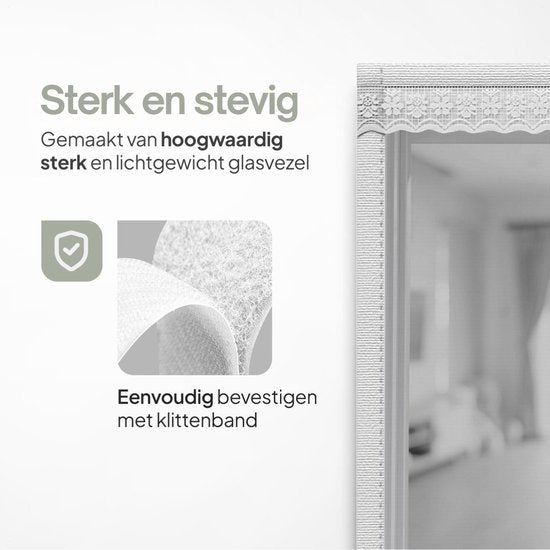 O'DADDY® Deurgordijn Deluxe FIBER - Magnetisch Vliegengordijn - Voor Nieuwbouw en Standaard Deuren - Eenvoudige Installatie - Deurhor Wit - 100x260 cm