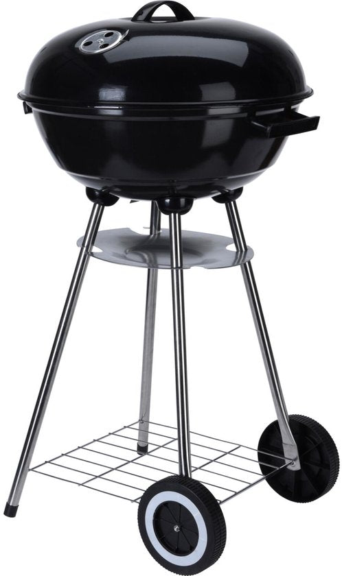 Kogelgrill Houtskoolbarbecue op Wielen 46 cm Zwart