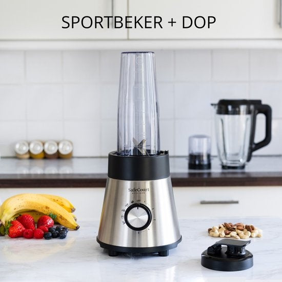Safecourt Kitchen HB100 - Krachtige Blender - 5 programma's - 1000W - 1.5L