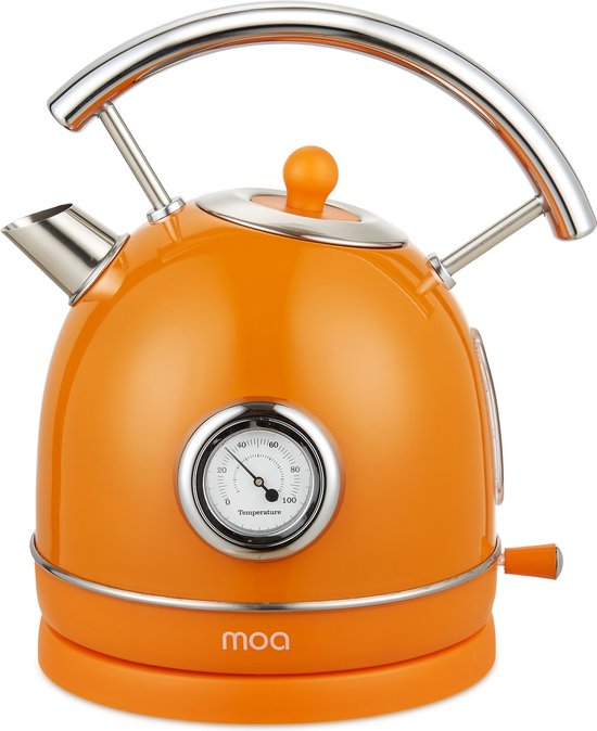 MOA Waterkoker Retro - 1,8L - Retro - 2200W - RVS - Oranje