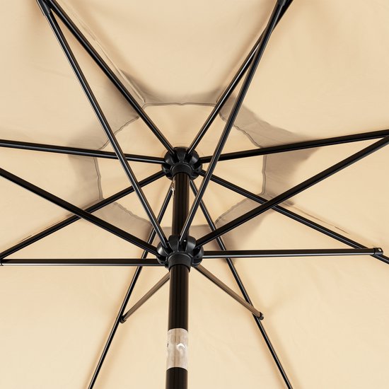 Tristar Stokparasol - 300cm Rond - Tuin & Balkon - Kantelbaar - Incl. Beschermhoes - PA-7904 - Beige