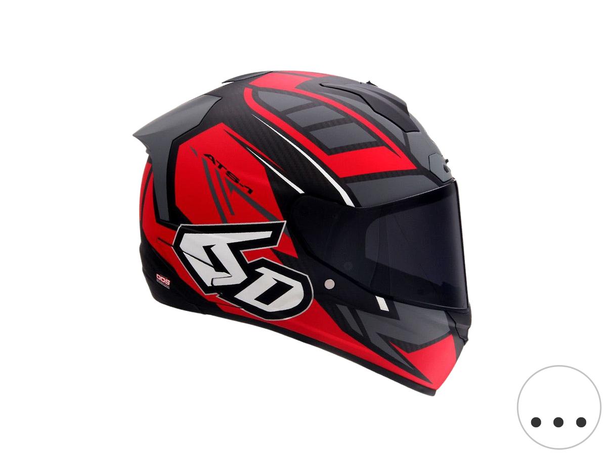 6D Helmet ATS-1R Rogue Motorhelm - Matte Red Grey - maat S