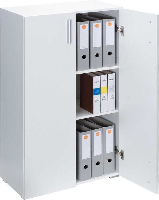 Casaria Boekenkast Vela - 3 Vakken Verstelbaar 115x60x28 cm - Wit