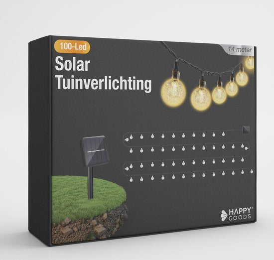 Happy Goods Solar Tuinverlichting op Zonneenergie - 100 LED (2x50)