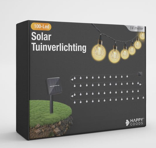 Happy Goods Solar Tuinverlichting op Zonneenergie - 100 LED (2x50)
