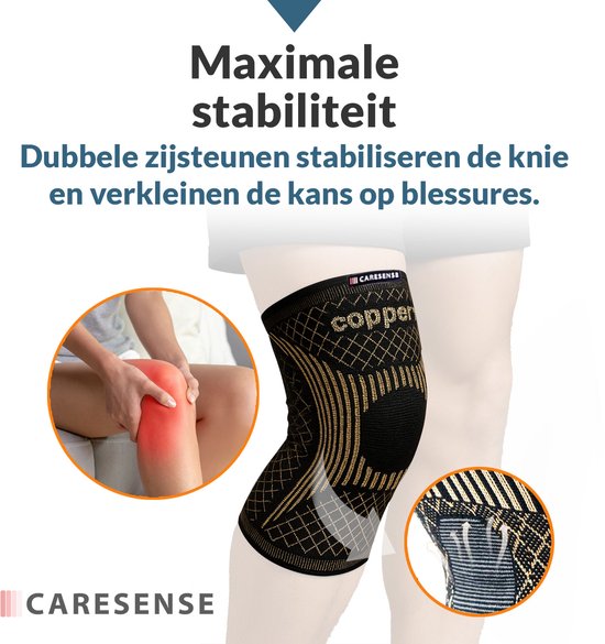 Caresense Kniebrace - Patellabrace - Voor Artritis - Verlichting van Gewrichtspijn - Kniebrace voor Volwassenen - Maat L