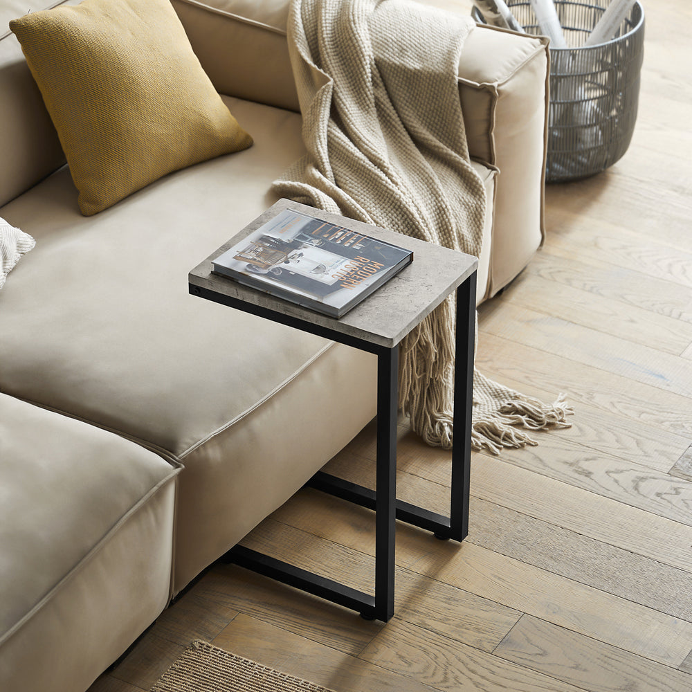 SoBuy FBT44-HG Bijzettafel - Metalen Standaard - 30x60x40 cm -Grijs