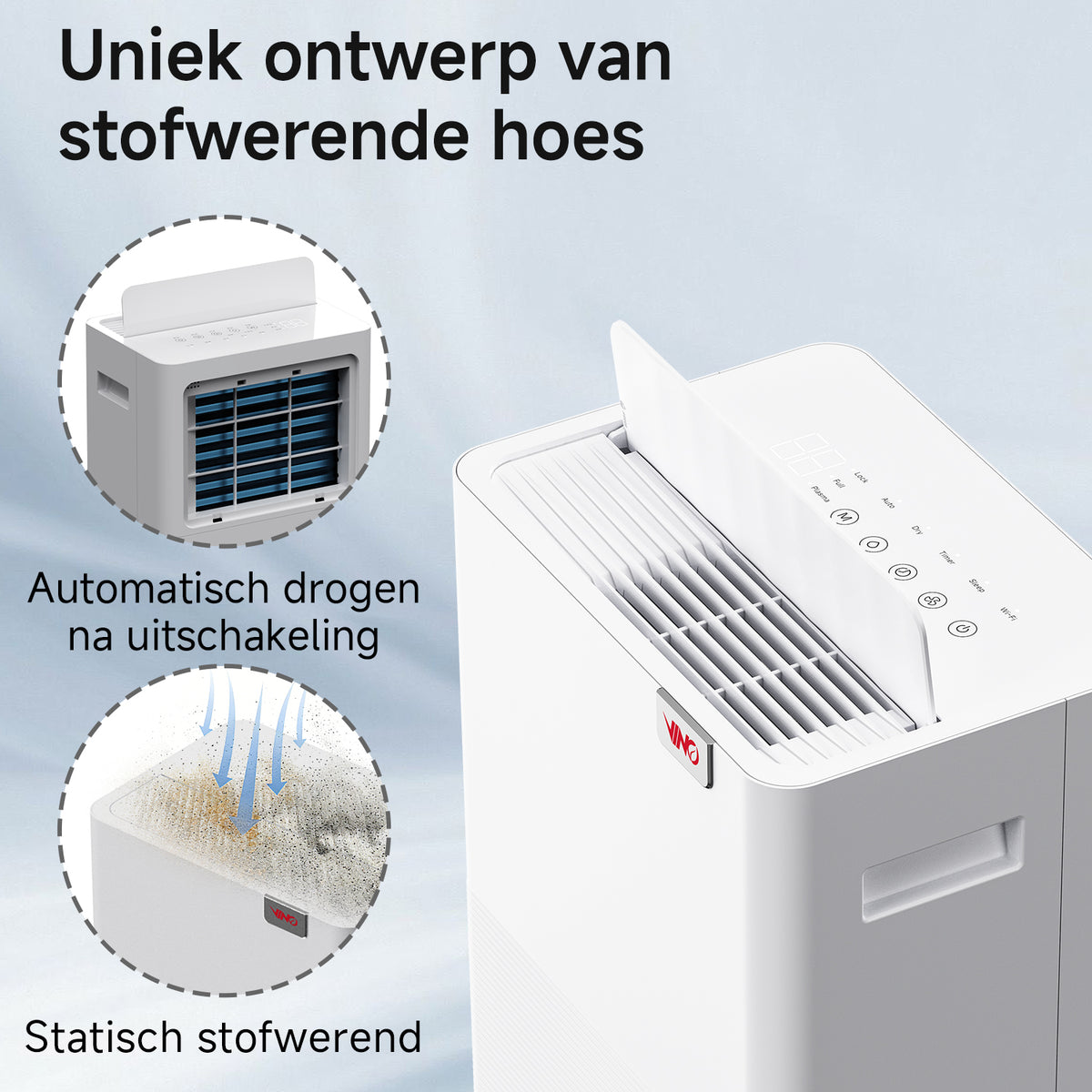 VINO slimme luchtontvochtiger 20 l/dag - wifi - 2,5 l reservoir - wit