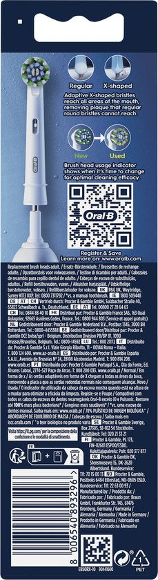 Oral-B Cross Action Pro - Opzetborstels - Met CleanMaximiser Technologie - 10 Stuks - Elektrische Tandenborstel Compatibel
