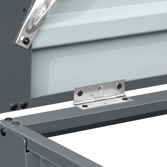AXI Owen metalen Containerombouw Antraciet - Kliko ombouw voor 1 afvalcontainer – Max. 240L – Goede ventilatie