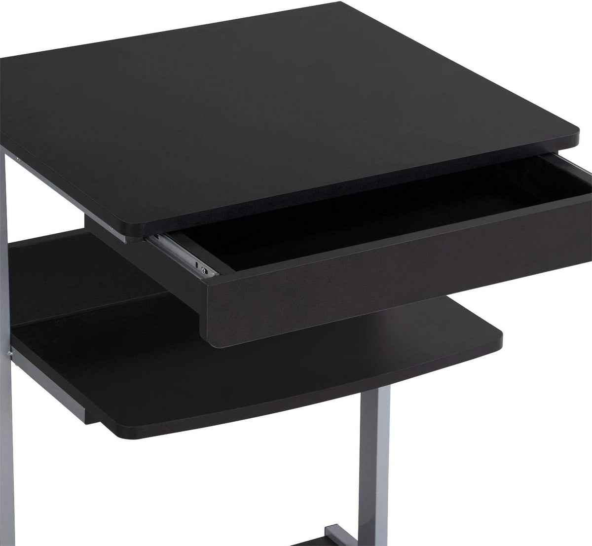 Yaheetech klein Mobiel Computerbureau 56 x 51 x 80 cm - Zwart - met wielen