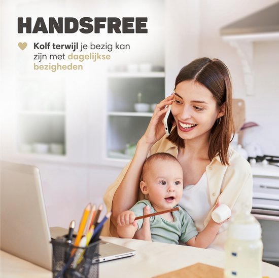 Vulpes Goods® BabyCare - Elektrische Draadloze Borstkolf - Handsfree & Draagbaar – BPA-Vrij - Incl. 30 moedermelk bewaarzakjes, Borstvoeding informatie, Reistas & Borstschildverkleiners - PRO versie
