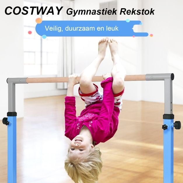 Coast Gymnastiek Rekstok in Hoogte Verstelbaar - 91-150cm - Blauw