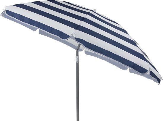 Bo-Camp - Parasol - Strand - Met knikarm - Gestreept - Ø 165 cm