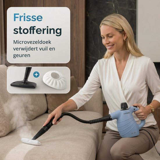 Joyware® 13-in-1 Stoomreiniger S1 – Krachtige Handstoomreiniger – Tapijtreiniger & Vlekkenreiniger voor Bank, Badkamer & Bekleding – Steam Cleaner – 1050W – 450ML