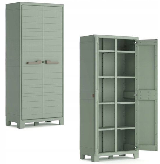 Planet Outdoor multispace opbergkast - 44x80x182cm - Licht grijs
